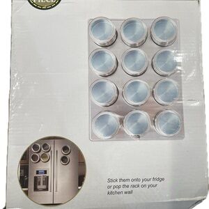 Magnetic Spice Jars Set - Silver